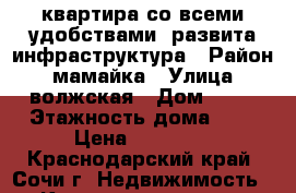 квартира со всеми удобствами, развита инфраструктура › Район ­ мамайка › Улица ­ волжская › Дом ­ 16 › Этажность дома ­ 4 › Цена ­ 17 000 - Краснодарский край, Сочи г. Недвижимость » Квартиры аренда   